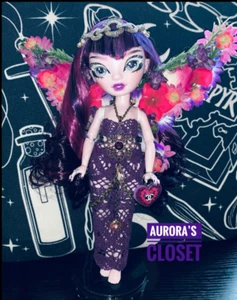 Rainbow High Custom Fairy Demi Garden Wings Crochet Dress Dyed Hair - Picture 1 of 6