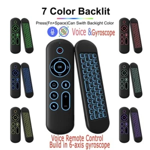 Fernbedienung Luft Maus Stimme Gyroskop 7 Farbe Beleuchtet Mini Tastatur Duale T - Bild 1 von 6