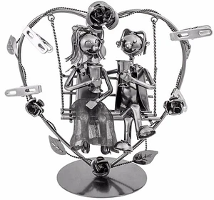 Fotohalter mit Klammern Herz mit Brautpaar Foto Clip Memo Geld Geschenk Hochzeit - Bild 1 von 5