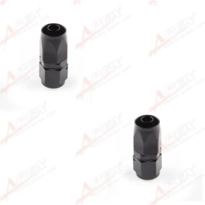 2PCS BLACK Aluminum -8AN 8AN AN8 Straight Hose End Fuel Oil Fitting Adapter USA - Imagen 1 de 8