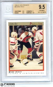 Mike Ricci RC BGS 9.5: 1990-91 OPC Premier Rookie Card HGIP - Picture 1 of 3