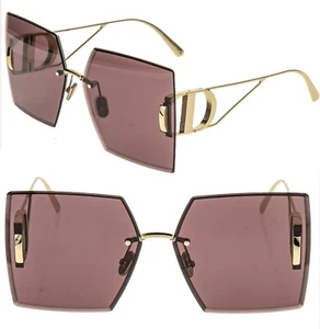 CHRISTIAN DIOR MONTAIGNE Gold Red 30Montaigne S7U Oversized Sunglasses CD40101U - Picture 1 of 11