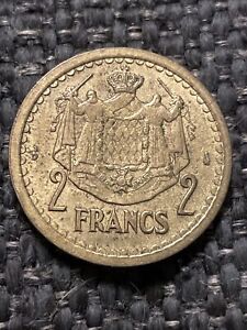 1945 Monaco 2 Francs Louis II - Undated Coin