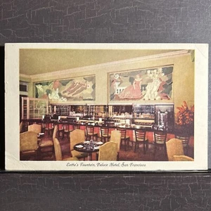 Vintage Postcard "Lotta's Fountain, Palace Hotel" San Francisco Gold Rush 1940 - Picture 1 of 6
