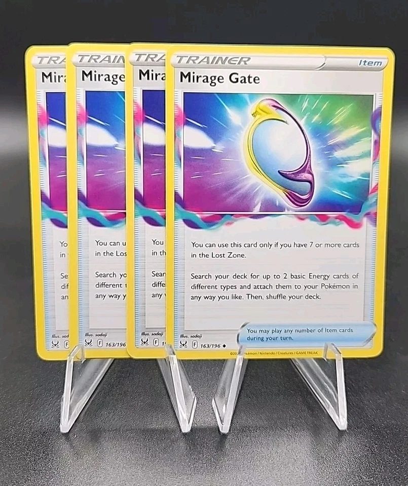 4x Mirage Gate 163/196 Entrenador Espada Escudo Origen Perdido - Juego de cartas coleccionables Pokémon - Foto 1 de 1