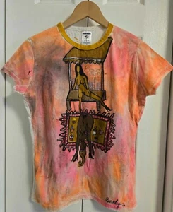 Camiseta artística pintada a mano XL Burnley 2017 | Mujer desnuda abstracta | Camiseta Jerzees EE. UU. - Imagen 1 de 9