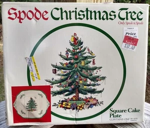 Plato cuadrado para pastel SPODE ÁRBOL DE NAVIDAD - Imagen 1 de 3