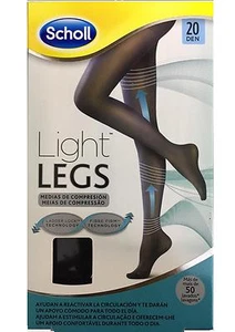 Mallas de compresión Scholl ligeras para piernas 20 den negras - pequeñas/medianas/grandes/XL - Imagen 1 de 1