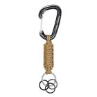 Paracord Clip for Belt Keychain Carabiner in Tan by apmots