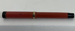 Vintage GEO. S. Parker Duofold Lucky Curve Orange Fountain Pen USA  4.25”