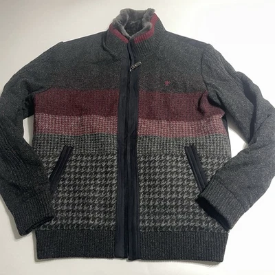 INDIAN Sejung Korean Mens 105cm L Full Zip Sweater Jacket Wool Blend Lined - Image 1 of 4