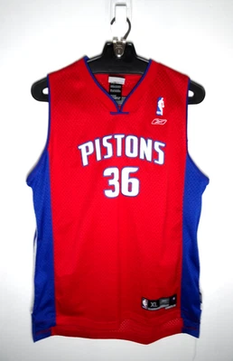 Detroit Pistons Rasheed Wallace Reebok Jersey Men Small Blue Red NBA Basketball - Image 1 of 4