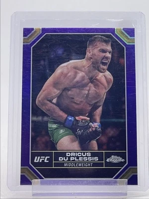 DRICUS DU PLESSIS 2024 TOPPS CHROME UFC PURPLE REFRACTOR #62 Q4876 - Image 1 of 2