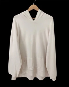 Bryn Walker Plus Womens White Hoodie Sz 3X Bamboo Organic Cotton Kangaroo Pocket - Picture 1 of 10