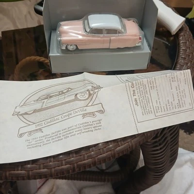 ERTL Vintage Vehicles 1952 Pink Cadillac Coupe DeVille 1:43 Scale #2541 Complete - Image 1 of 4