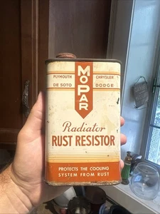 RARE Mopar Plymouth Chrysler 16oz Radiator Rust Resistor Can Oil Can Gas Oil - Bild 1 von 7