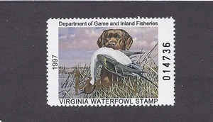 VIRGINIA    VA10  WATERFOWL DUCK STAMP  1997  MNH  PRISTINE ARTIST SIGNED - Picture 1 of 1