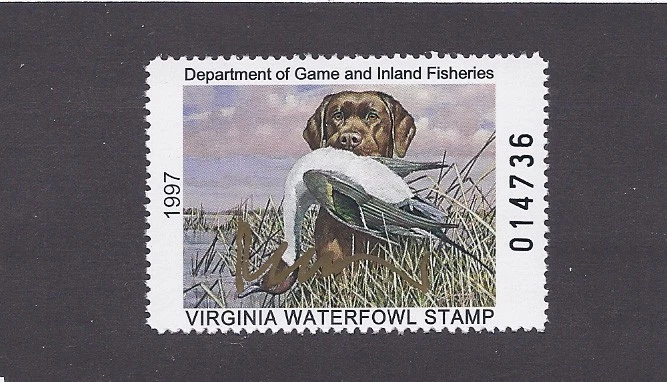 VIRGINIA    VA10  WATERFOWL DUCK STAMP  1997  MNH  PRISTINE ARTIST SIGNED - Image 1 of 1