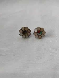 Pendientes De Colección Uni Incrustación Dios Sol Plata Esterlina Perla Turquesa Coral Ver Fotos - Imagen 1 de 7