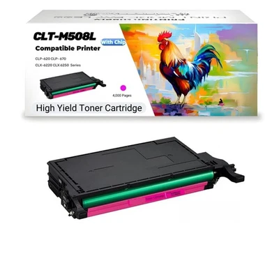 High Yield Magenta Toner Cartridge For Samsung CLT508L (CLT-M508L)CLP-620 CLP670 - Image 1 of 4