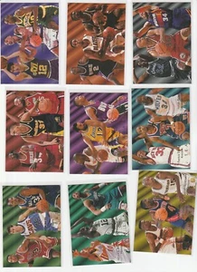 SET INSERTI COMPLETO ANNI '90 1-9 1994-95 FLEER TEAM LEADERS SHAQ PIPPEN HAKEEM KEMP - Foto 1 di 2
