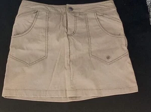 Athleta Womens Khaki Tan Stretch Performace Shorts With Lining. Size 6 - Picture 1 of 6