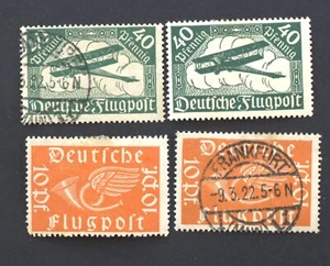 Germany 1919 Air mail, Flugpost full set used unused 020523 - Picture 1 of 2