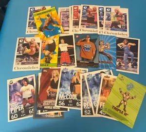 Lotto 24 carte WWE Wrestling Hulk Hogan Roddy Piper John Cena Triple H SL120 - Foto 1 di 3