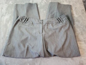 Cato Womens Pants 22WP Wide Leg Gray Poly Blend Zip Fly Slash Pockets Career - Picture 1 of 9
