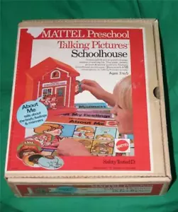 1972 MATTEL PRESCHOOL TALKING PICTURE SCHOOLHOUSE SIGHT SOUND FEELINGS MANNERS - Picture 1 of 8