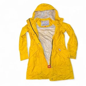 Abrigo de caza de algodón original amarillo Hunter para mujer chaqueta de lluvia talla XS - Imagen 1 de 7