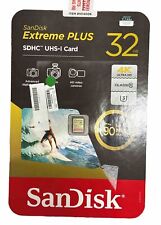 SanDisk Extreme PLUS SDHC UHS-I Card | 32GB | 1014008 90MG Read Speed
