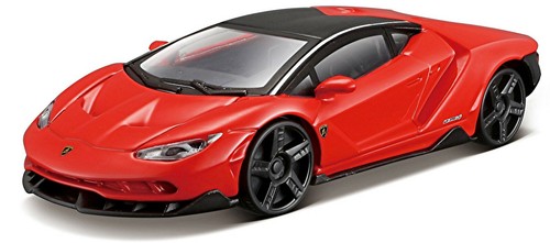 Burago Lamborghini Centenario LP770-4 Modellauto – 1/43, Grau/schwarz, Ca. 12 Cm – Metall/Plastik