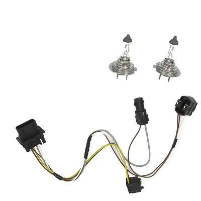 Arnés de cableado de faros y bombilla de faros H7 70W para Benz E430 E500 E55 L/R Foto 1 de 2