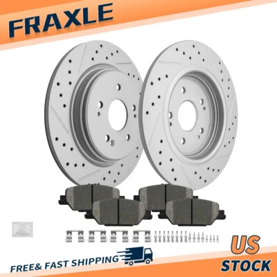 Rear Disc Brake Rotors And Ceramic Pads Kit For 2017 2018 2019 - 2022 Honda Cr-V - Image 1 of 4