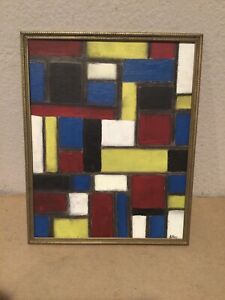 Vintage Abstract Painting (1950’s)  Signed  -  diller