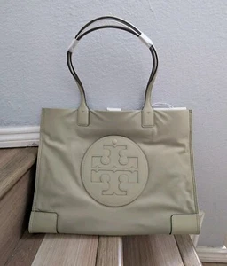 NWT Tory Burch 87116 Ella Large Nylon Tote In Olive Sprig w/ Dust Bag - Picture 1 of 2