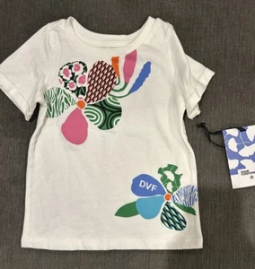 NWT New Diane Von Furstenberg for Target Mixed Flowers T-Shirt Top Girls 2T - Picture 1 of 2