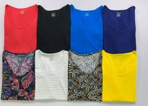 Women's Westbound Plus Size Cotton Wide Scoop Neck Shirt - Picture 1 of 11