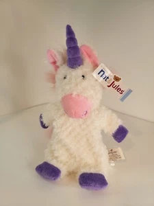 Demdaco Nat & Jules Plüsch Handpuppen Una das Einhorn rosa lila weiß Neu mit Etikett - Bild 1 von 7