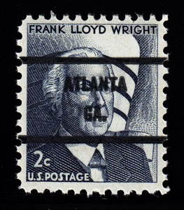 1280b Frank Lloyd Wright 2c Bureau Precancel “Atlanta GA.” PSS-71 MNH OG - Picture 1 of 1