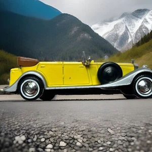 LOT! 2 YELLOW 1929 Guisval Rolls Royce Phantom II Spain - 1:45+Matchbox RRoyce - Picture 1 of 16