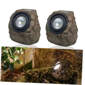 2 Pack 30 Lumens Solar Powered Rock Lights Outdoor Waterproof, Landscape Spot - Picture 1 of 7