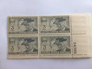 US 1951 USA Scott# 998 Confederate Soldier Veteran Civil War Block 4 MNH - Picture 1 of 2