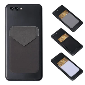 Rfid Blocking Credit Card Holder ID Wallet Pouch Stick On Mobile Phone Case Lot - Picture 1 of 32