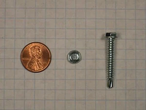 TEKS SCREW #8 x 1-1/4" STEEL, INDENTED HEX WASHER HEAD, ZINC-PLATED, #3 DRILL PT - Bild 1 von 1