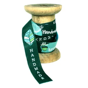 Webband Label Handmade Handmadelabel Nähen Webetikett 15 mm Blaubeerstern - Picture 1 of 1