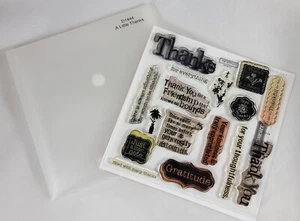 Close to my Heart D1444 A Little Thanks My Acrylix Sentiments Stamp Set - Imagen 1 de 3