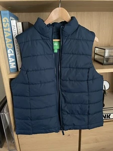 Women's Dark Blue Dip Puffer Vest Coat Jacket Size XL - NEW W/ TAGS - Bild 1 von 5