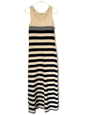 Vintage LOUIS FERAUD Paris Sleeveless Maxi Dress Size 38 EU Small Cotton Knit